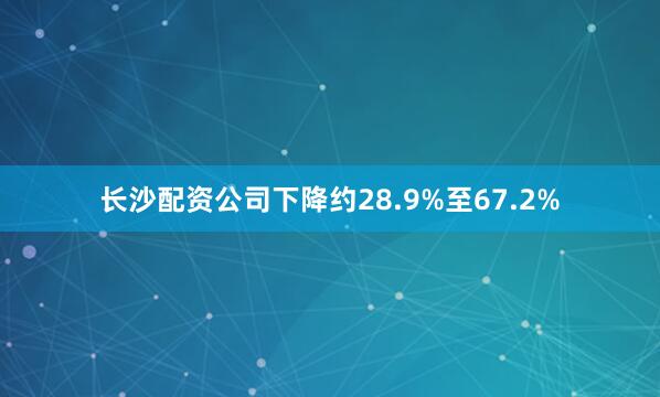 长沙配资公司下降约28.9%至67.2%