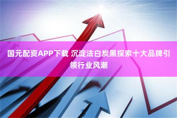 国元配资APP下载 沉淀法白炭黑探索十大品牌引领行业风潮